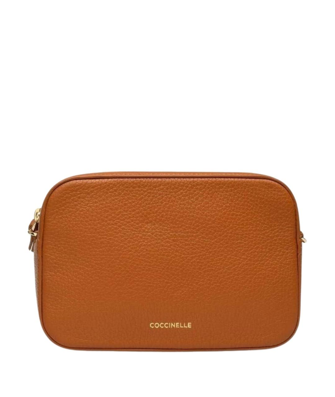 COCCINELLE Коричневая кожаная сумка через плечо, фото 1