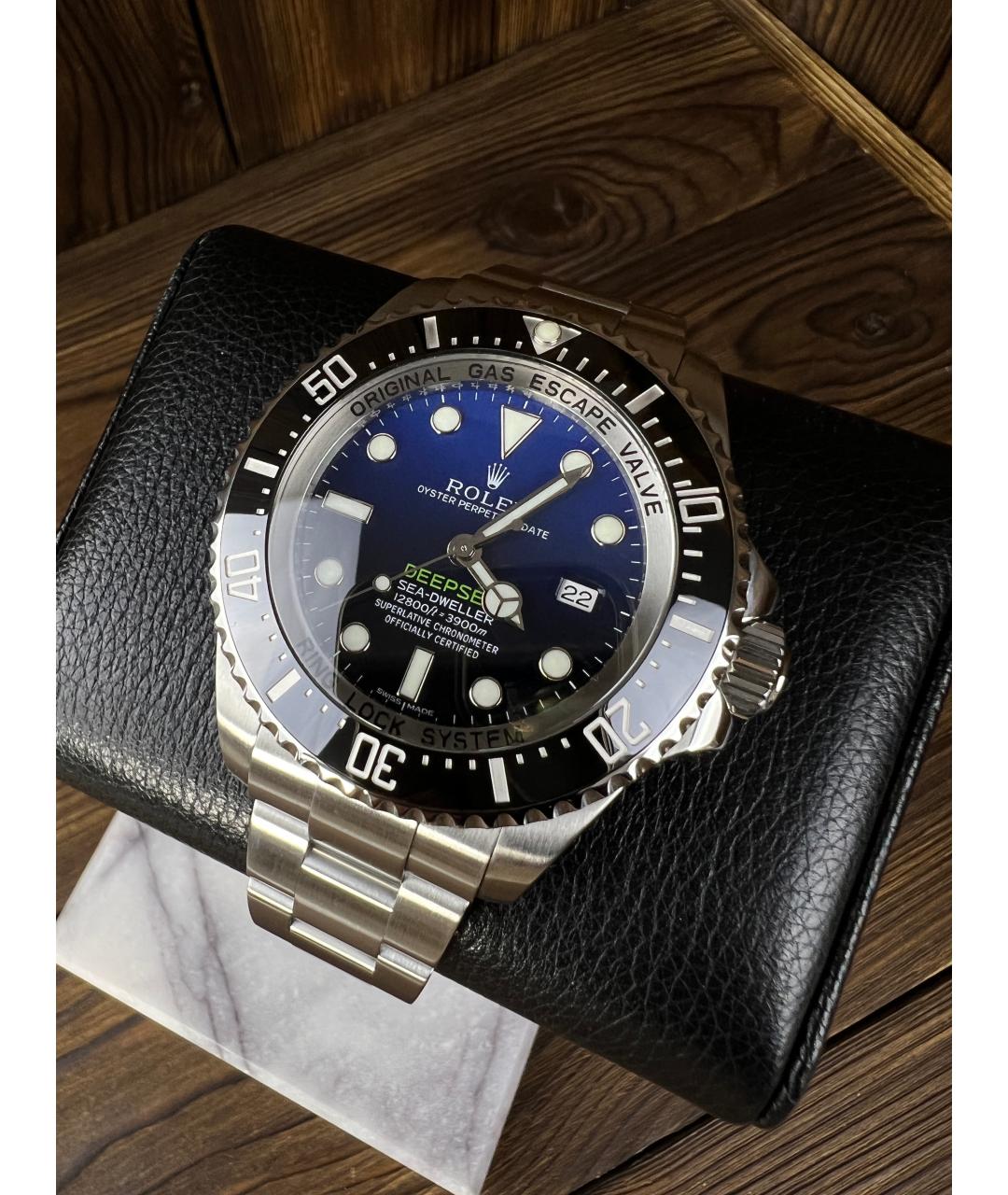 ROLEX Темно-синие часы, фото 3