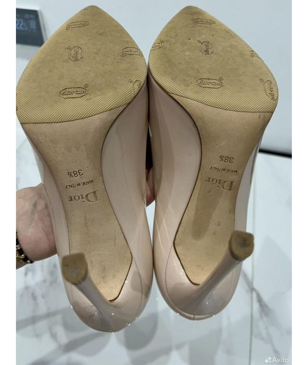 CHRISTIAN DIOR Розовые туфли из лакированной кожи, фото 4