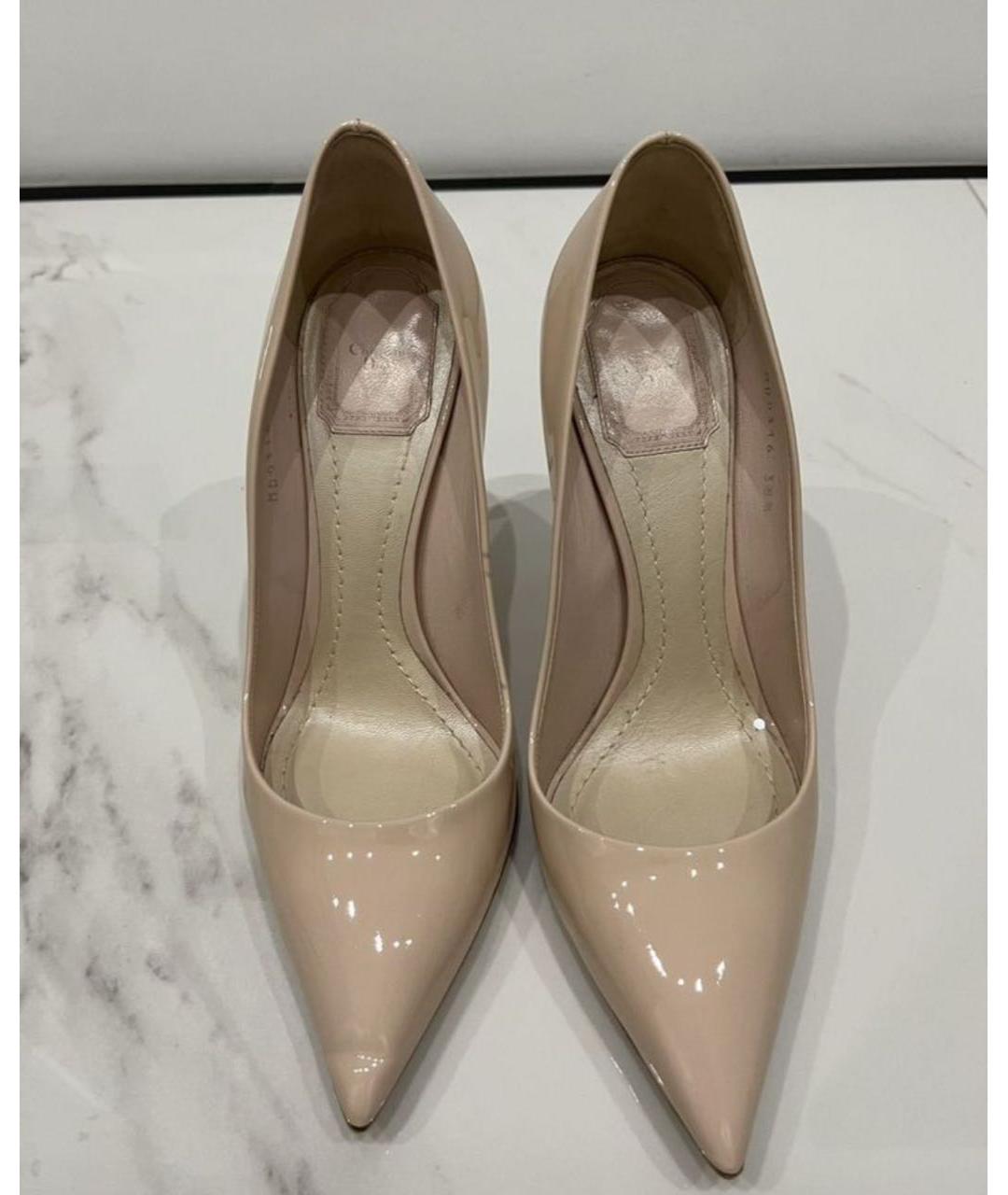 CHRISTIAN DIOR Розовые туфли из лакированной кожи, фото 2