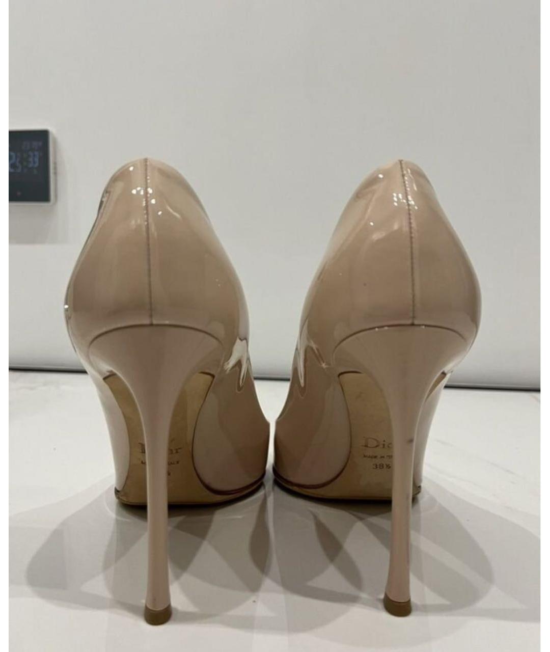 CHRISTIAN DIOR Розовые туфли из лакированной кожи, фото 3