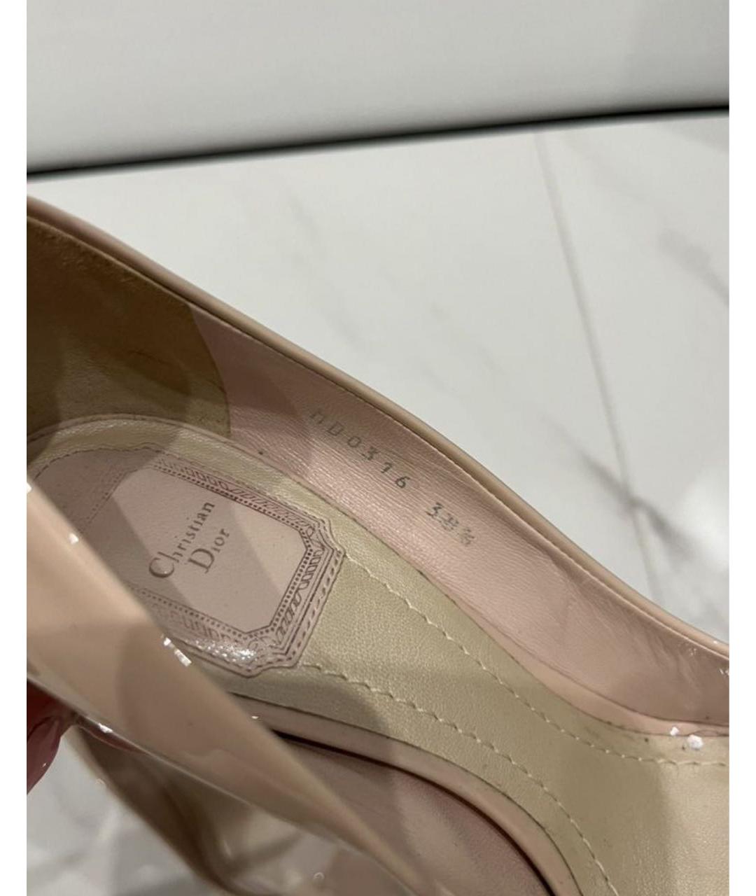 CHRISTIAN DIOR Розовые туфли из лакированной кожи, фото 5