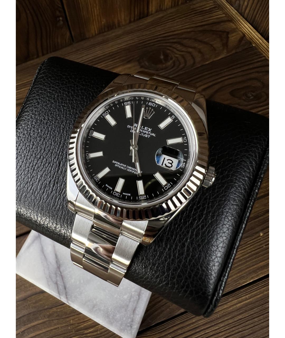 ROLEX Черные часы, фото 3