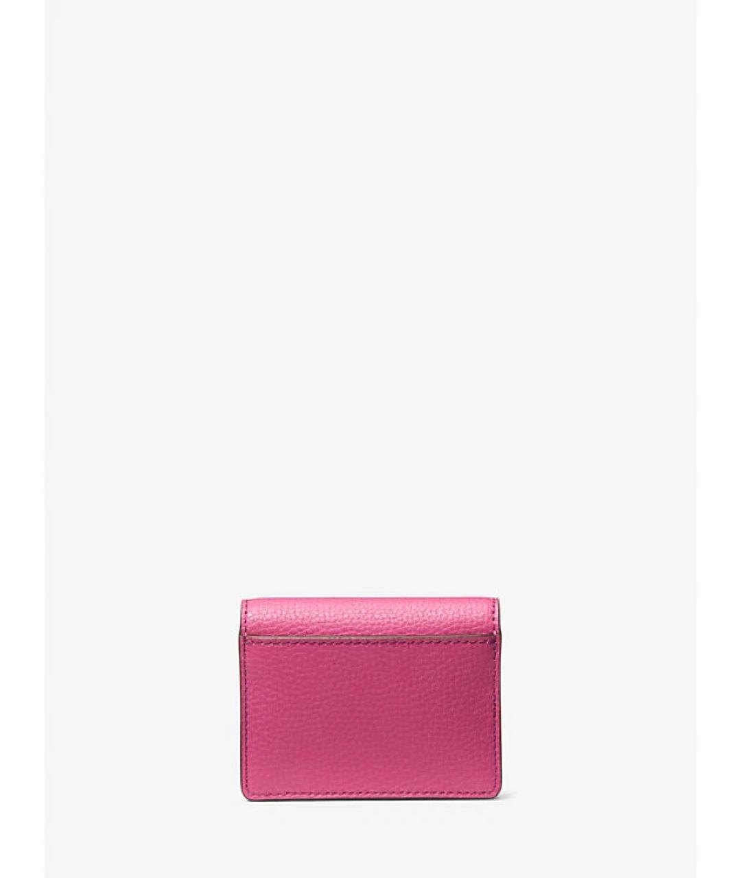 MICHAEL KORS Фуксия кожаный кошелек, фото 3
