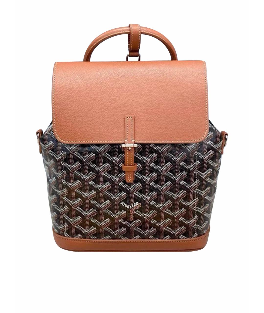 GOYARD Коричневый кожаный рюкзак, фото 1
