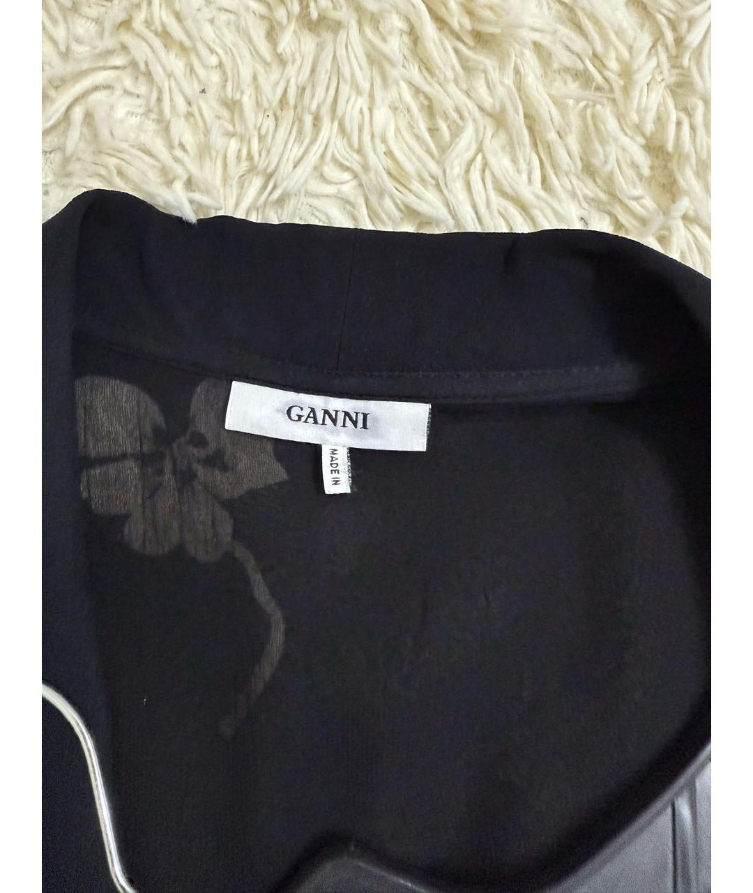 GANNI Черное вискозное вечернее платье, фото 5