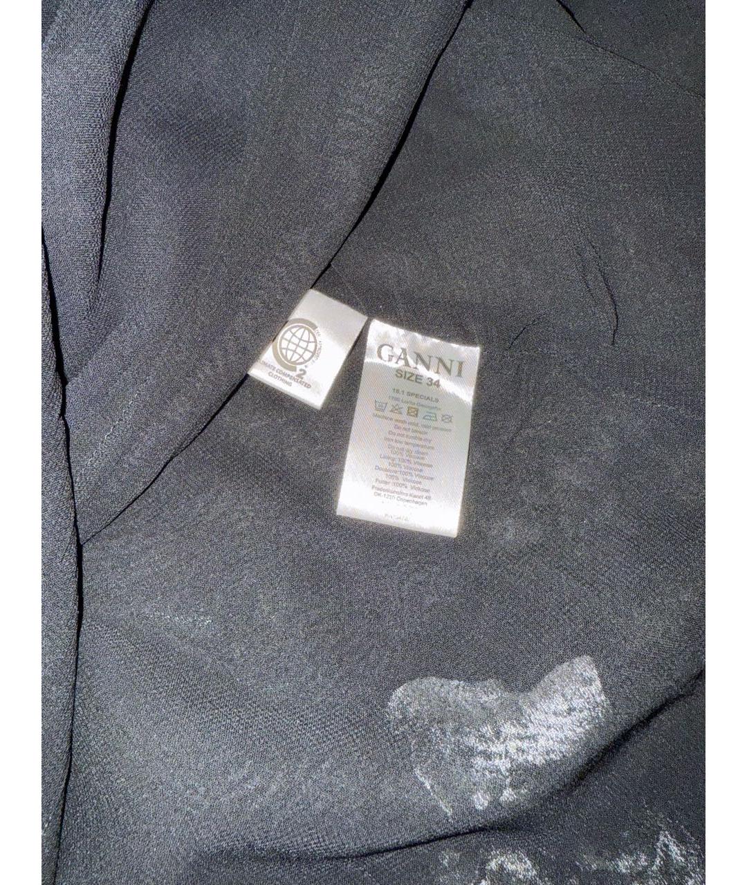 GANNI Черное вискозное вечернее платье, фото 3