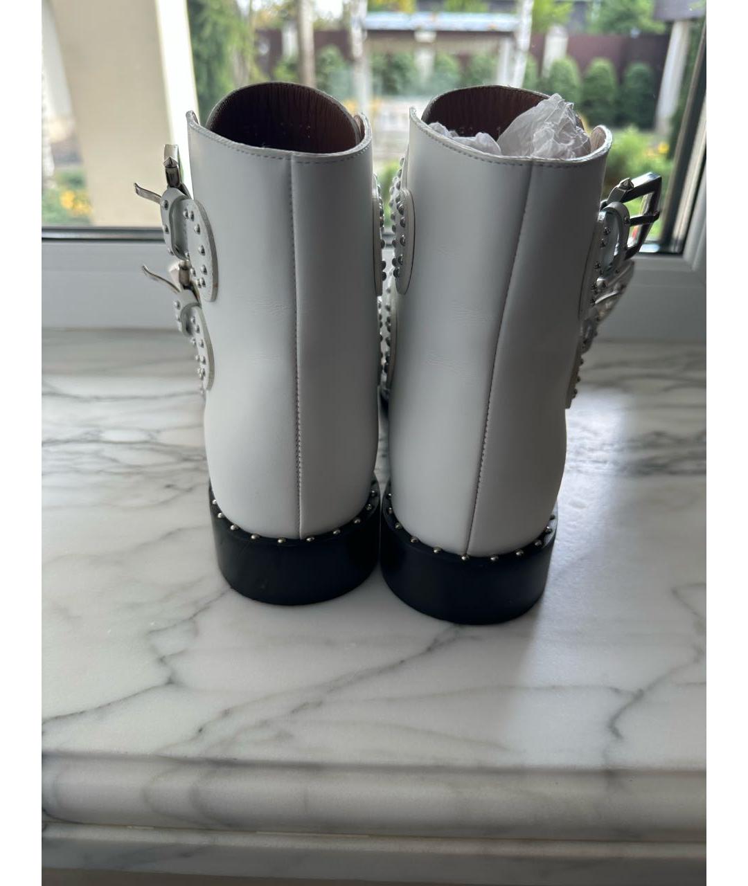 GIVENCHY Белые кожаные полусапоги, фото 4