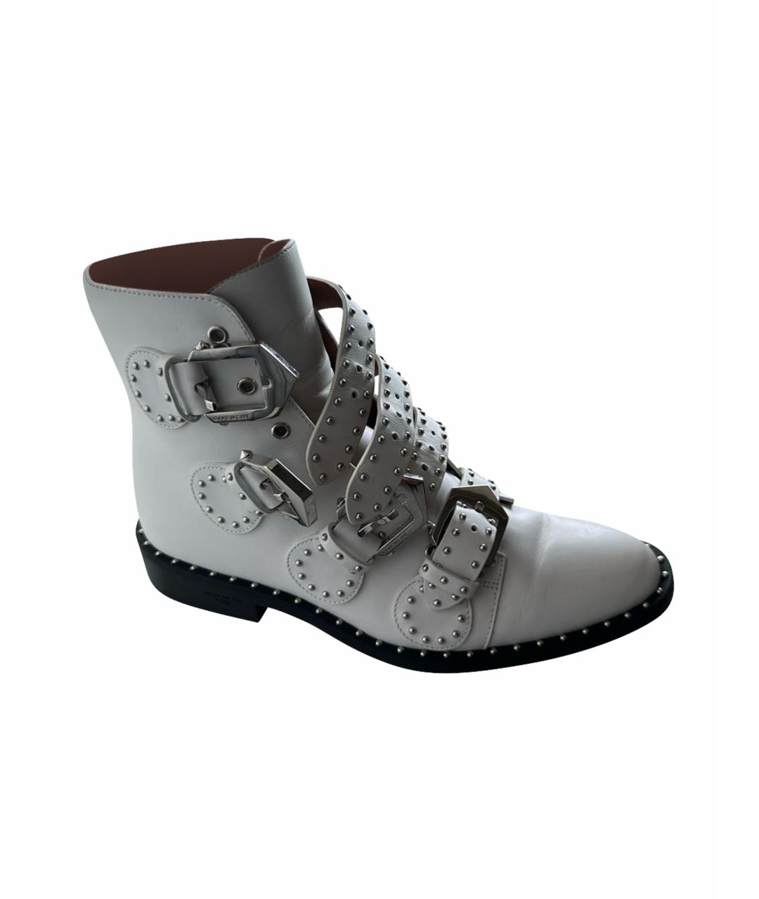 GIVENCHY Белые кожаные полусапоги, фото 1