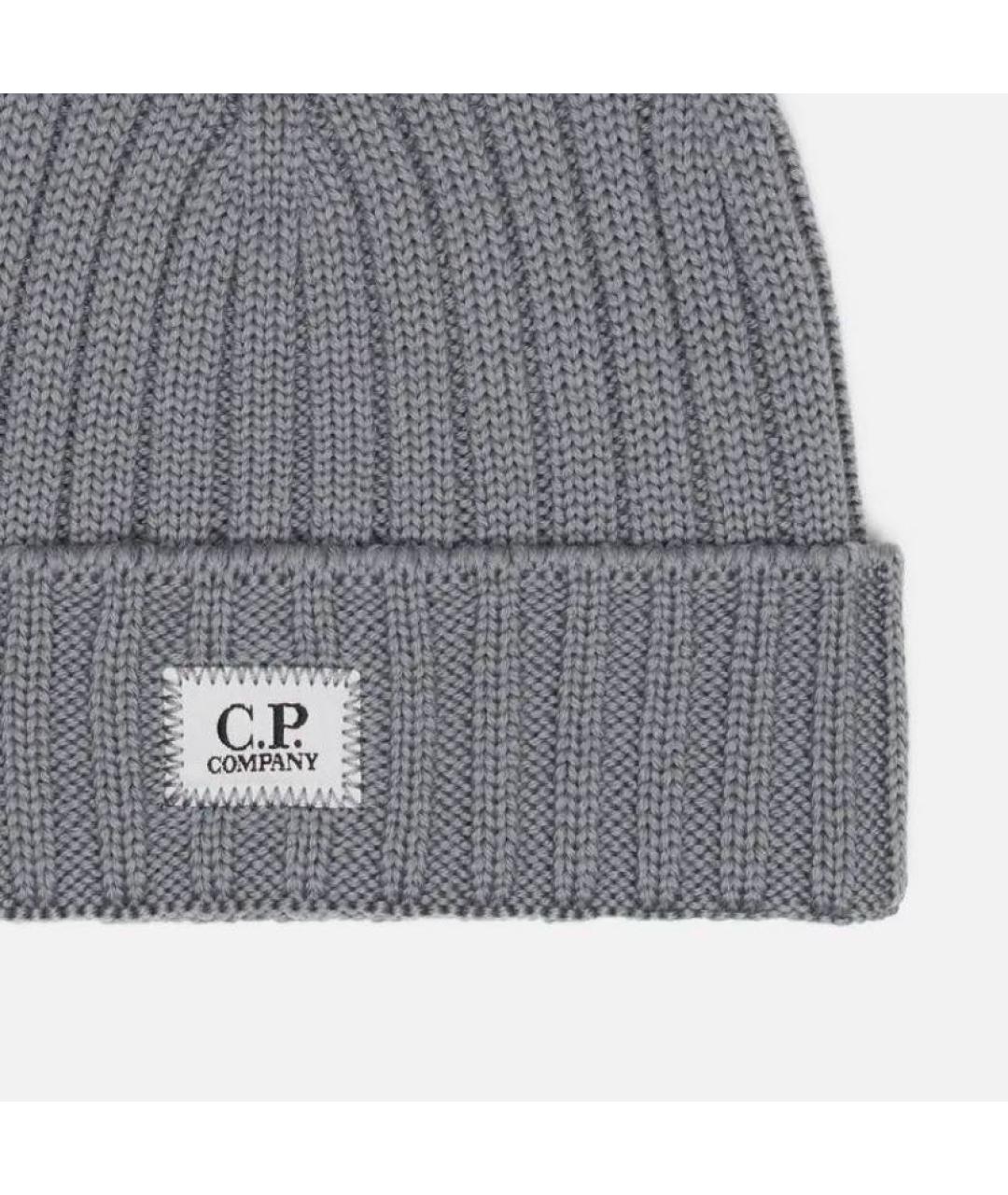 CP COMPANY Серая хлопковая шапка, фото 2