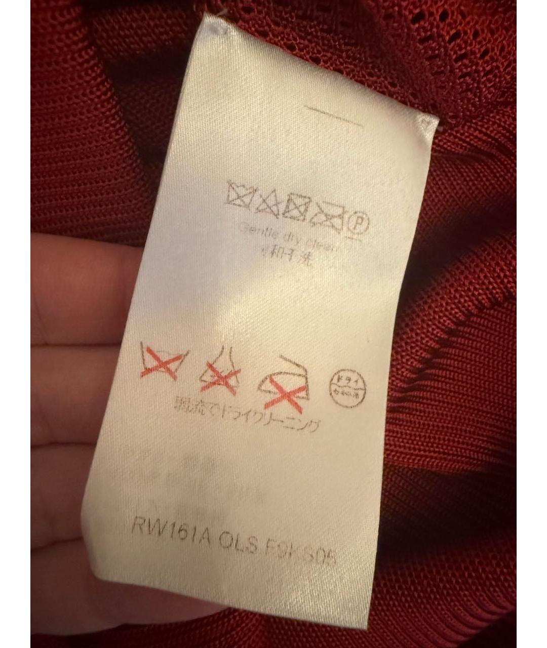 LOUIS VUITTON Бордовая шелковая футболка, фото 3
