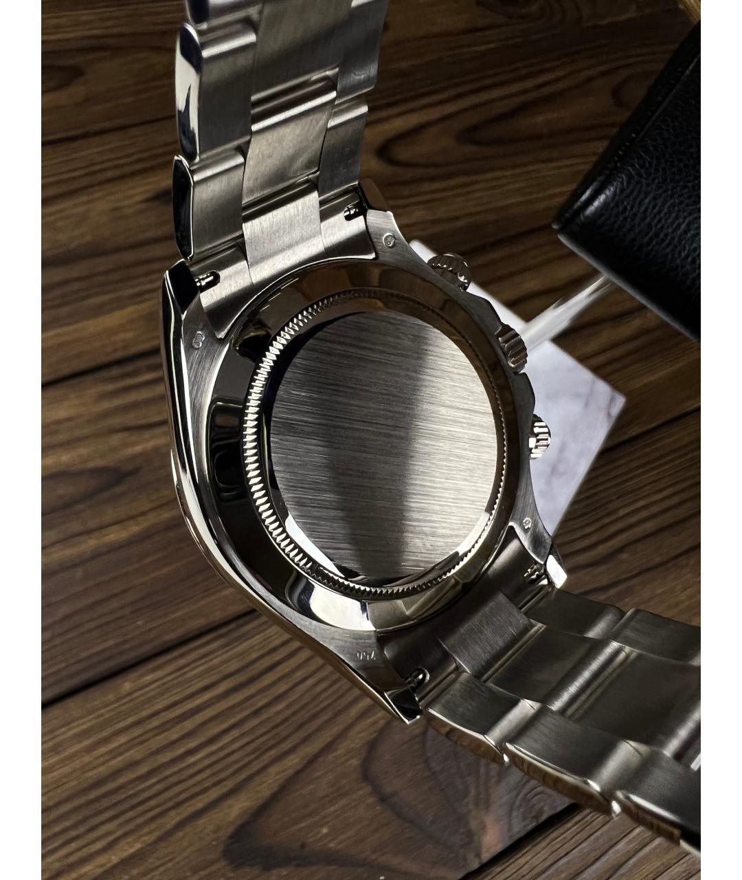 ROLEX Черные часы из белого золота, фото 4