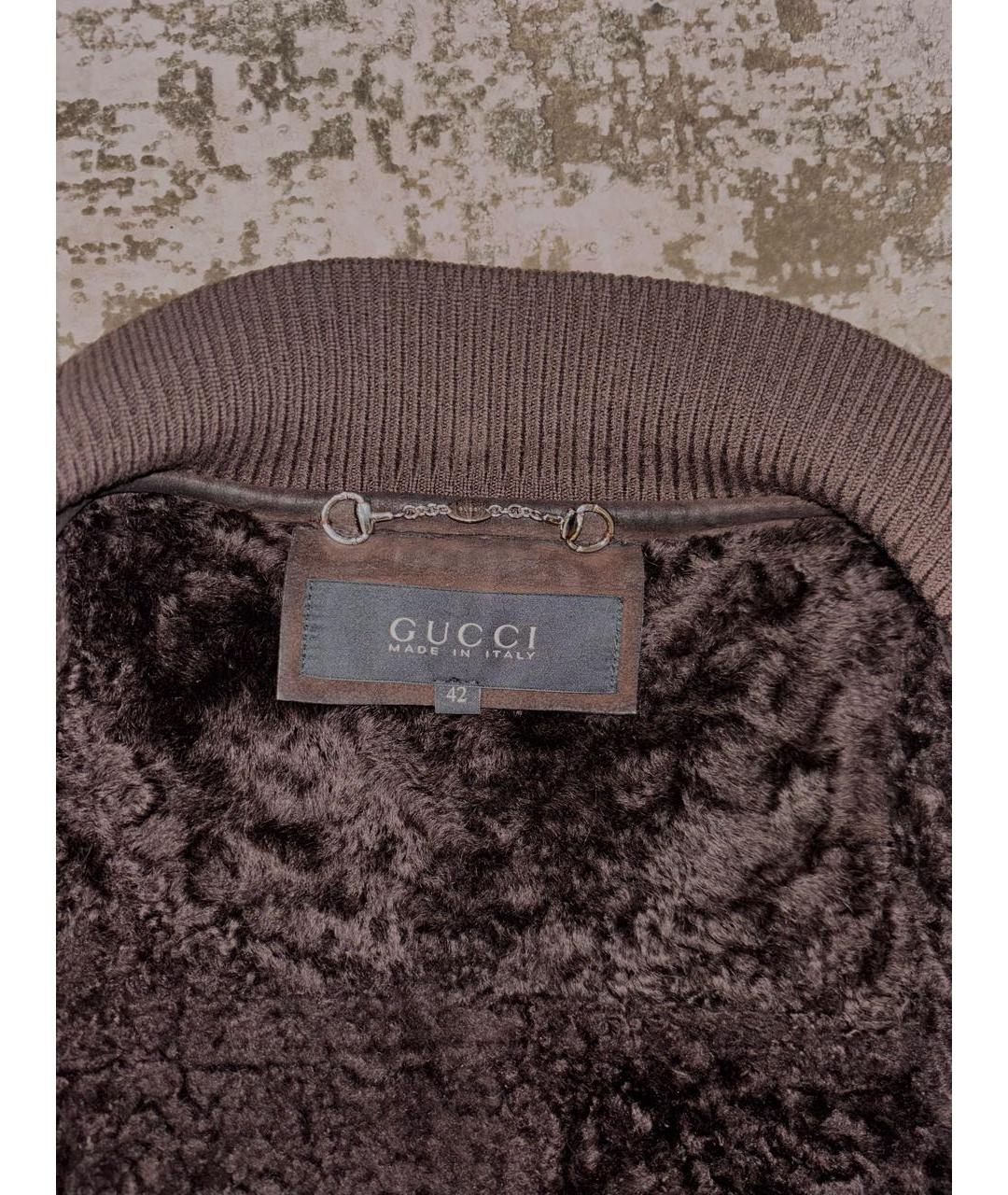 GUCCI Коричневая замшевая дубленка, фото 3