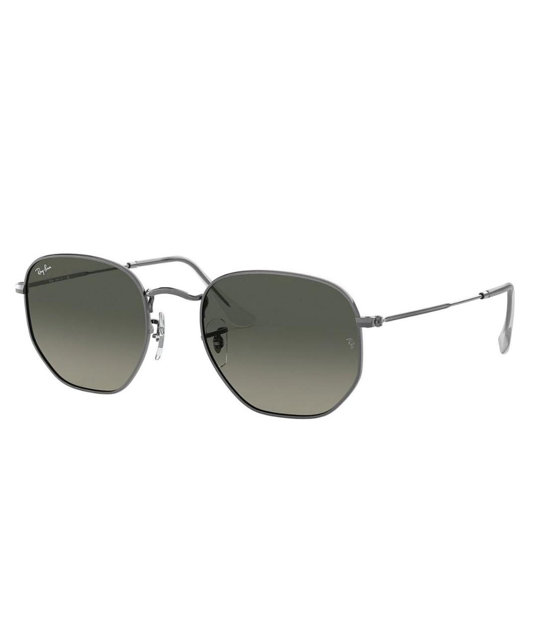 RAY BAN Серебряные металлические солнцезащитные очки, фото 2