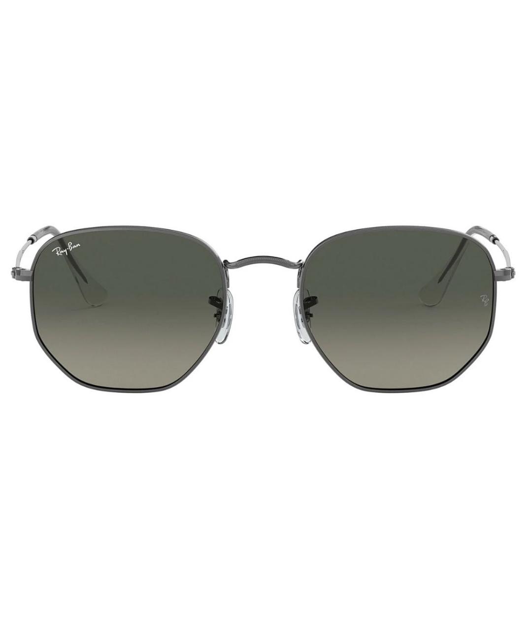 RAY BAN Серебряные металлические солнцезащитные очки, фото 1