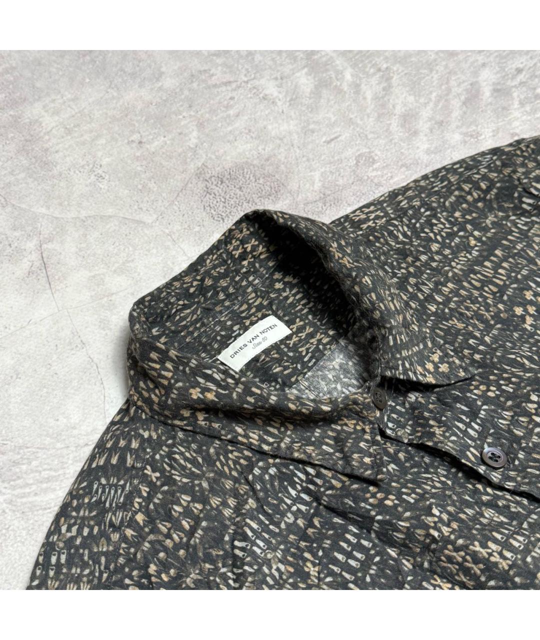 DRIES VAN NOTEN Серая хлопковая кэжуал рубашка, фото 3