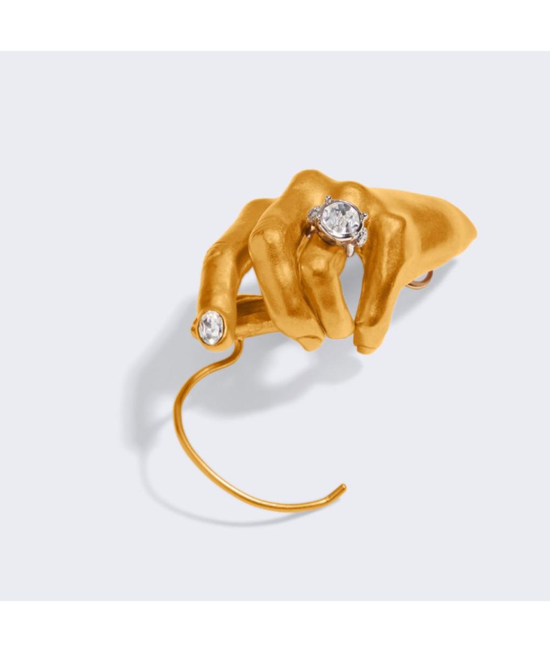 SCHIAPARELLI Желтые латунные серьги, фото 3