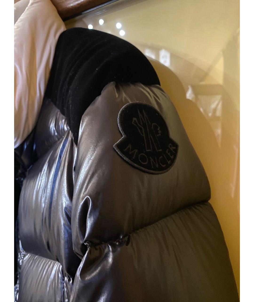 MONCLER Черный пуховик, фото 4