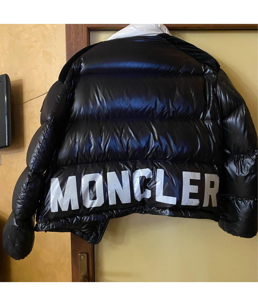MONCLER Черный пуховик, фото 2