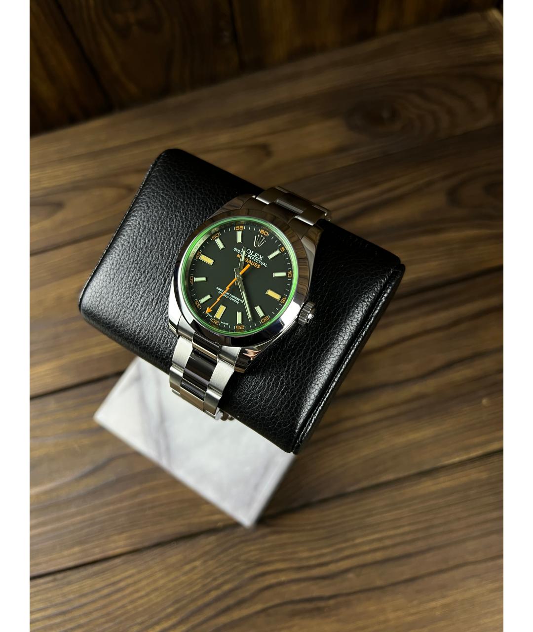 ROLEX Черные часы, фото 2