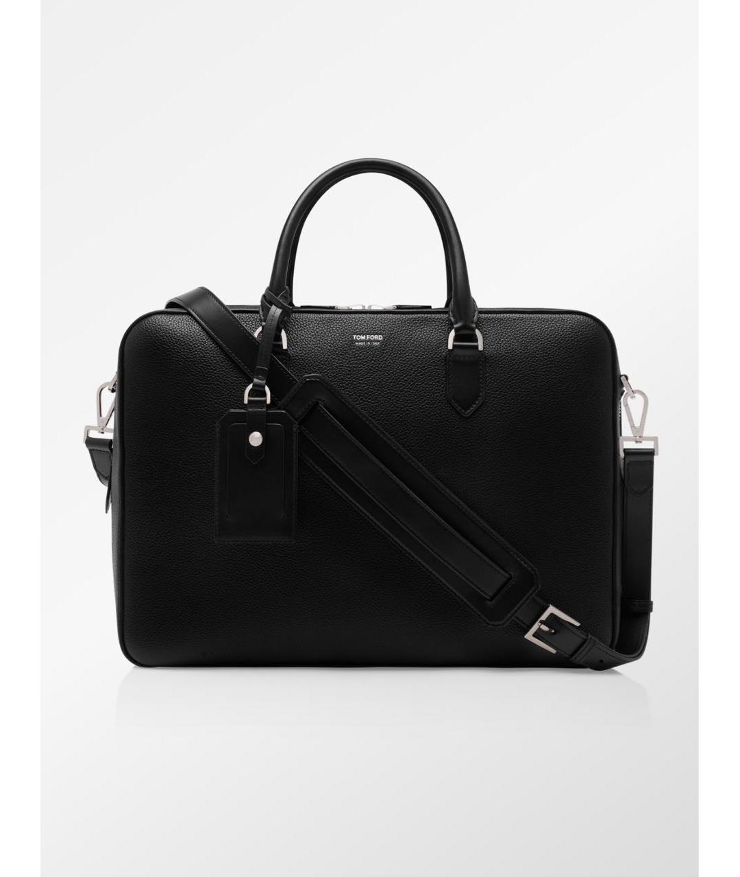 TOM FORD Черный кожаный портфель, фото 6