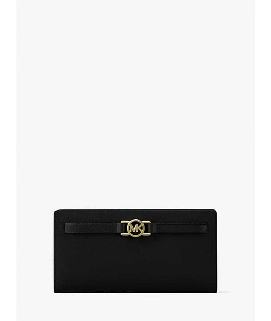 MICHAEL KORS Черный кожаный кошелек, фото 4