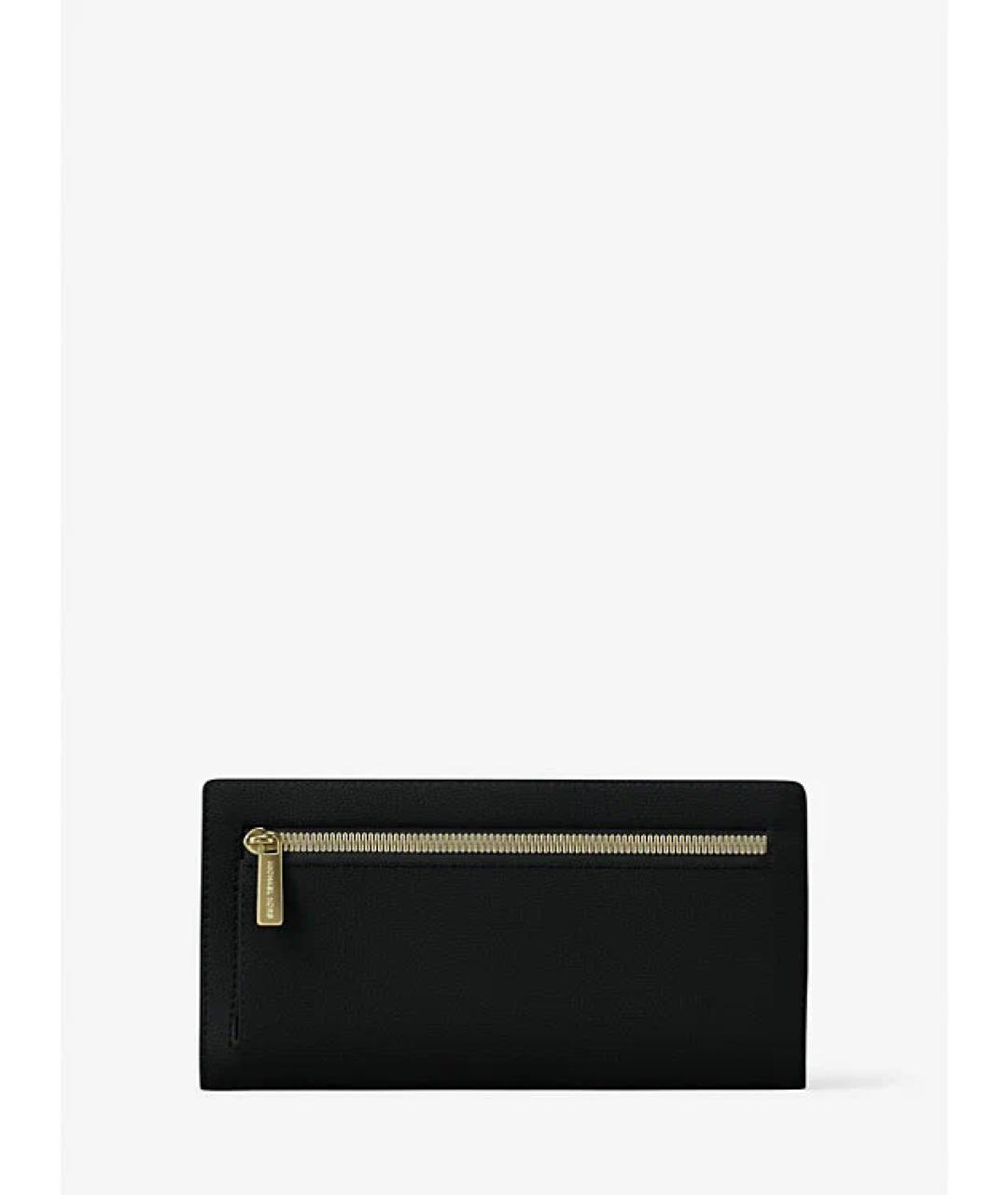 MICHAEL KORS Черный кожаный кошелек, фото 3