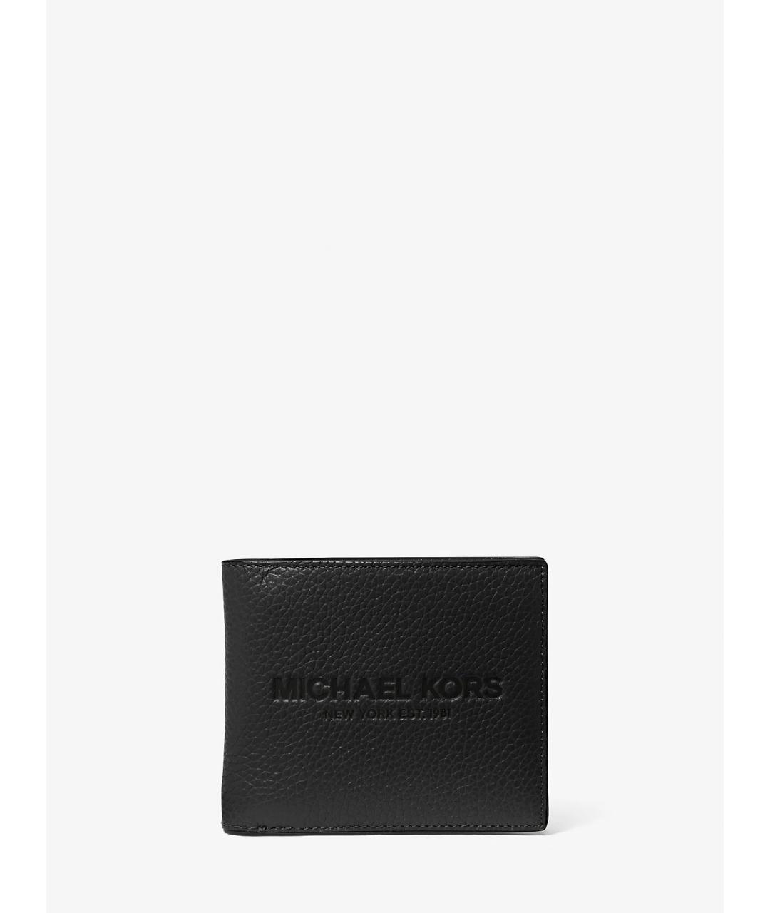 MICHAEL KORS Черный кожаный кошелек, фото 3