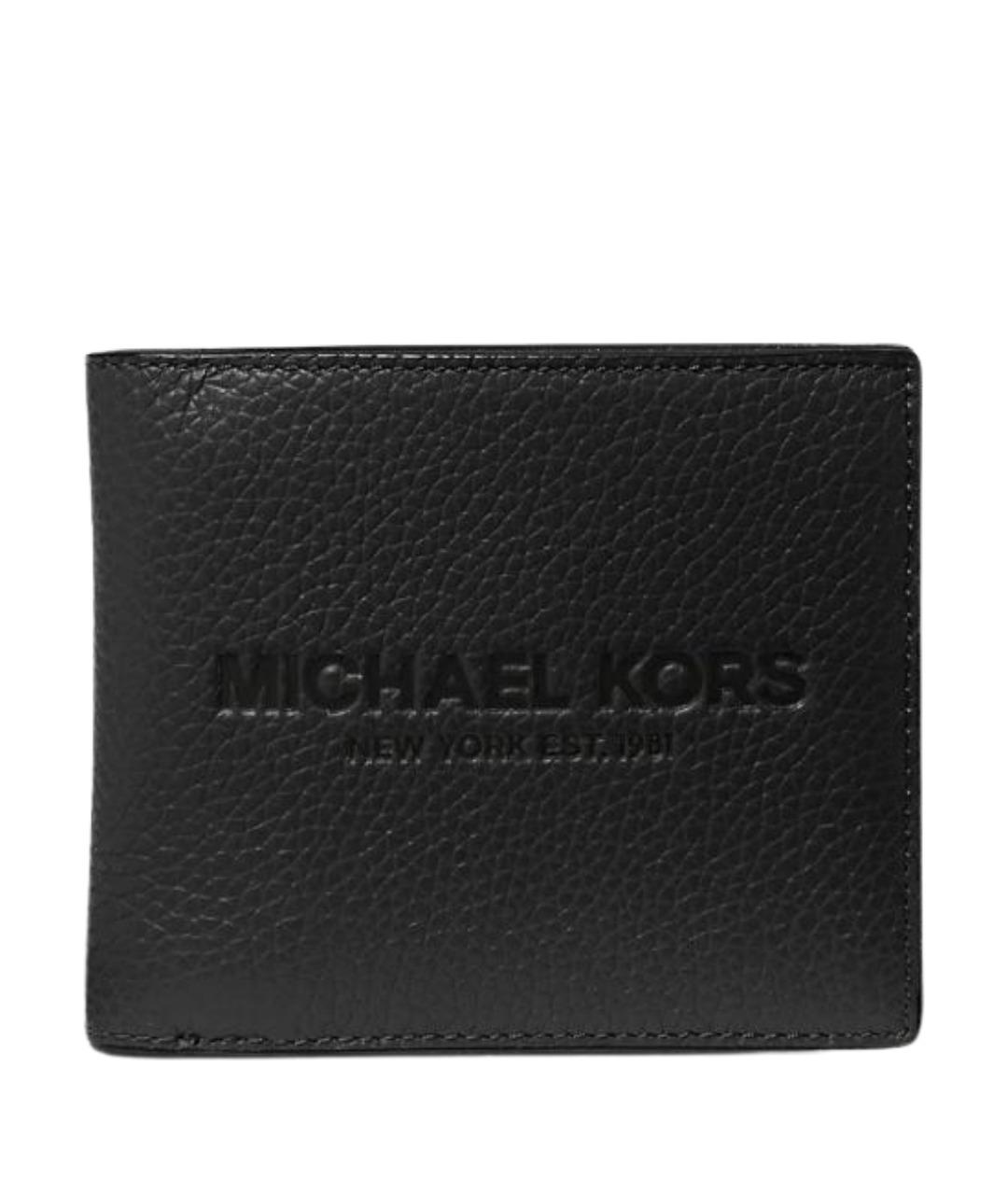 MICHAEL KORS Черный кожаный кошелек, фото 1
