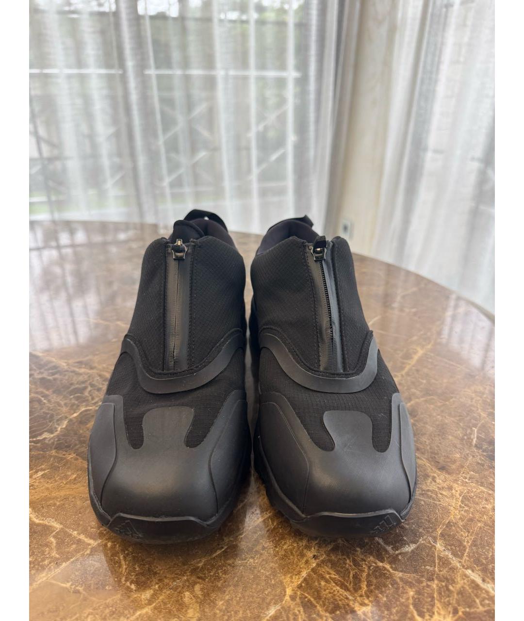Y-3 Черные синтетические низкие кроссовки / кеды, фото 2