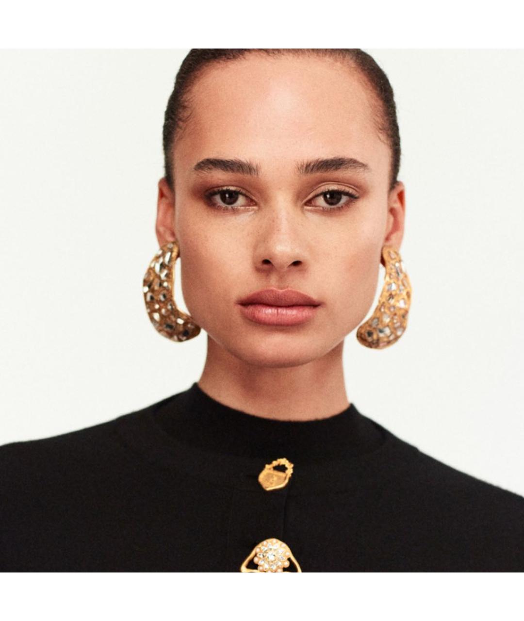 SCHIAPARELLI Желтые латунные серьги, фото 2