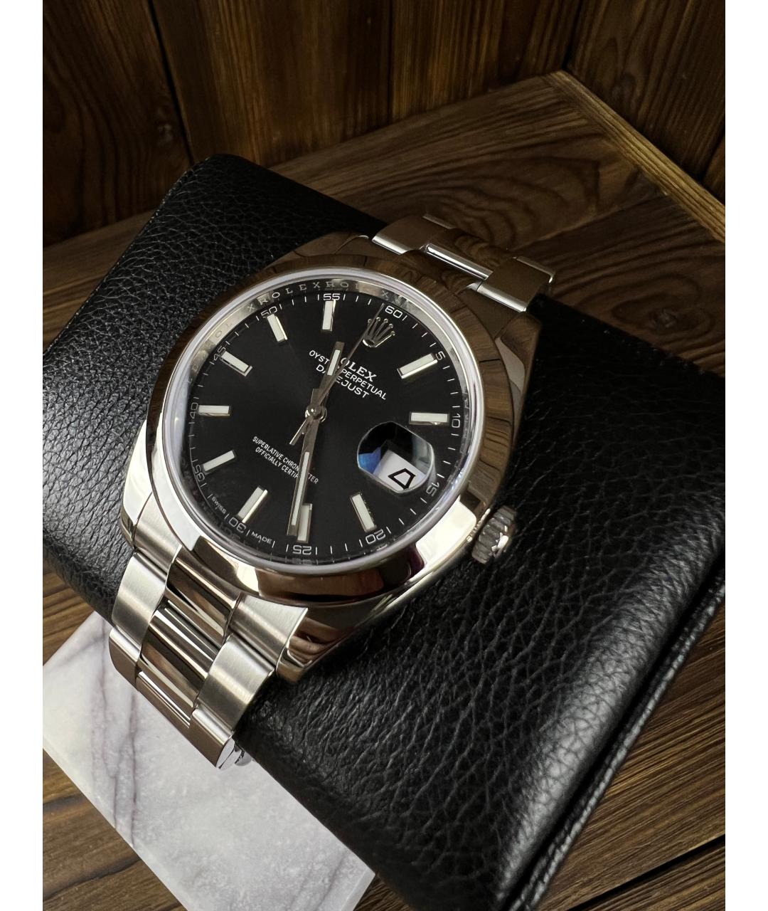 ROLEX Черные часы, фото 3