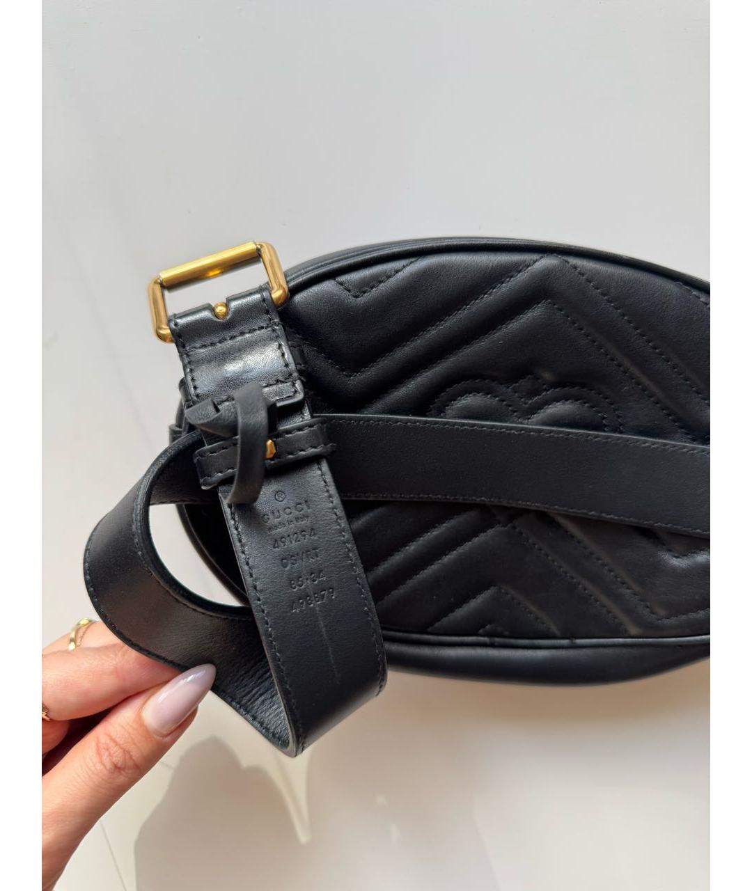 GUCCI Черная кожаная поясная сумка, фото 6
