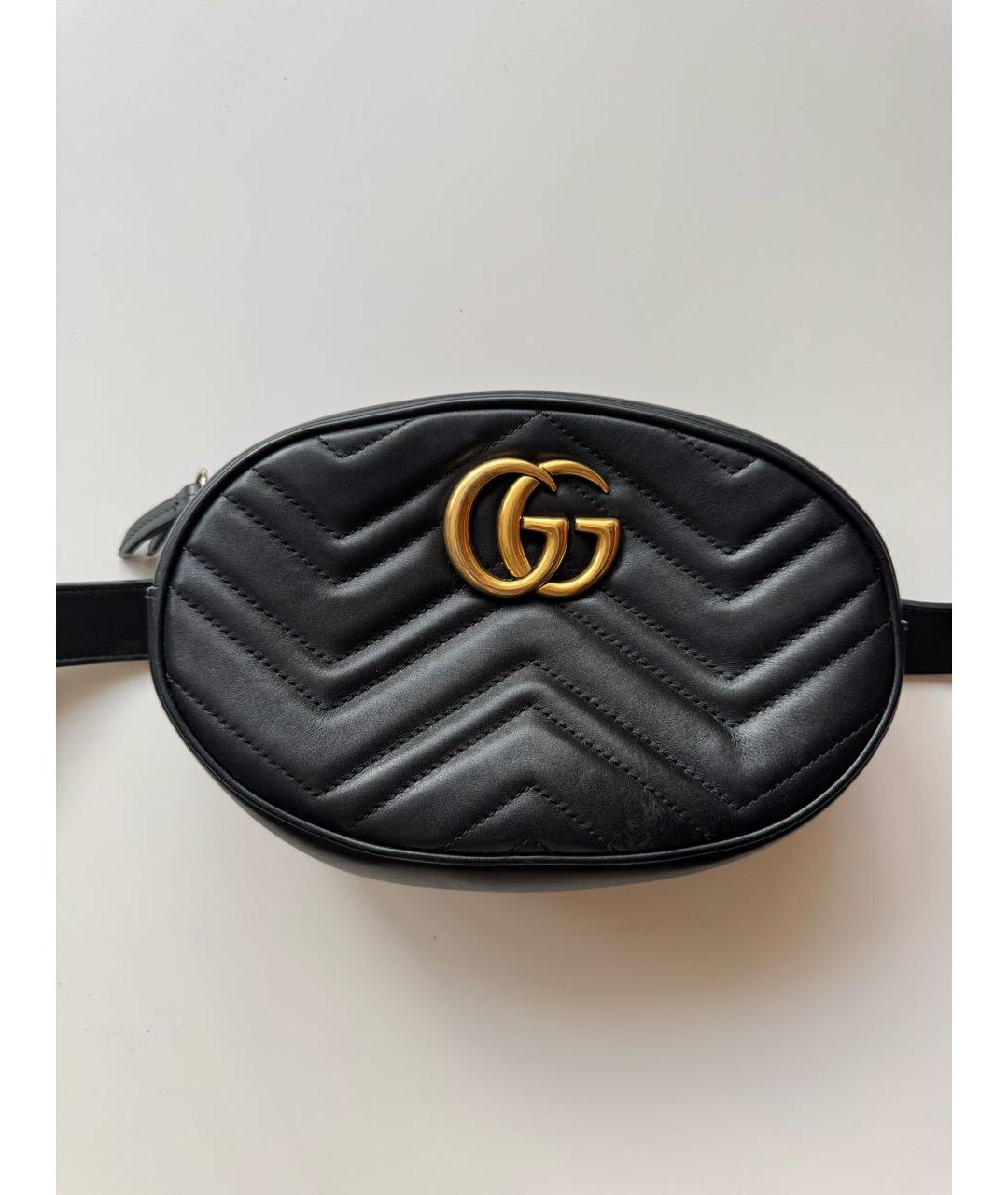GUCCI Черная кожаная поясная сумка, фото 9