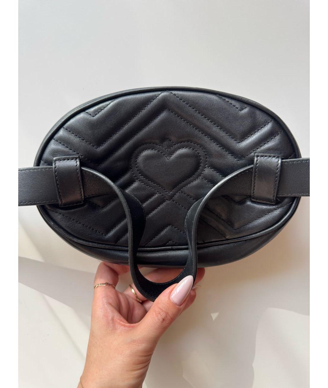 GUCCI Черная кожаная поясная сумка, фото 7