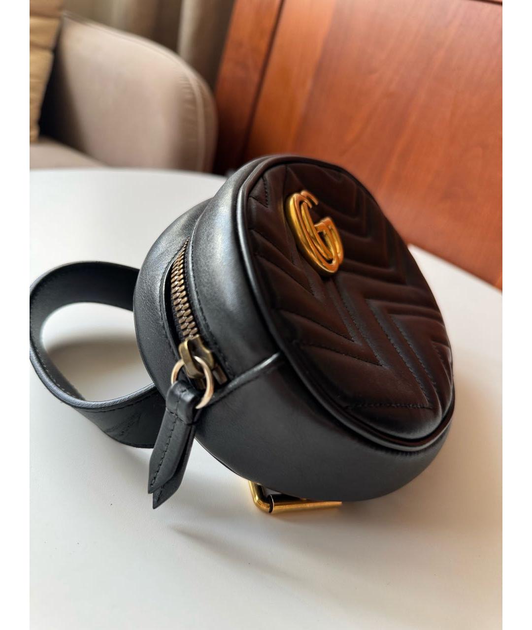 GUCCI Черная кожаная поясная сумка, фото 2