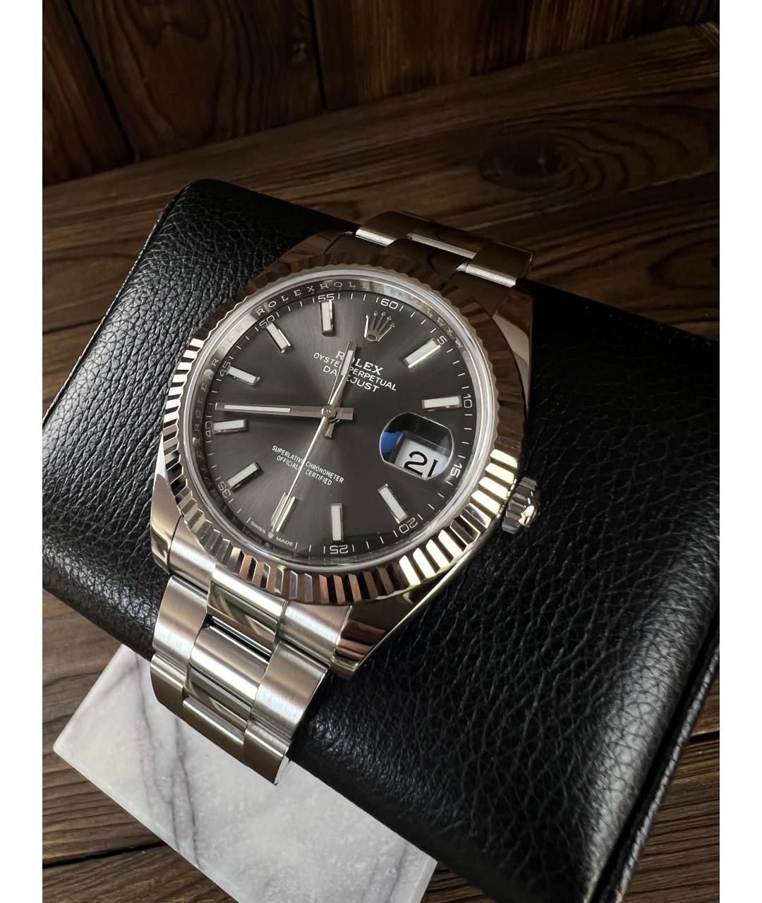 ROLEX Серые часы, фото 3