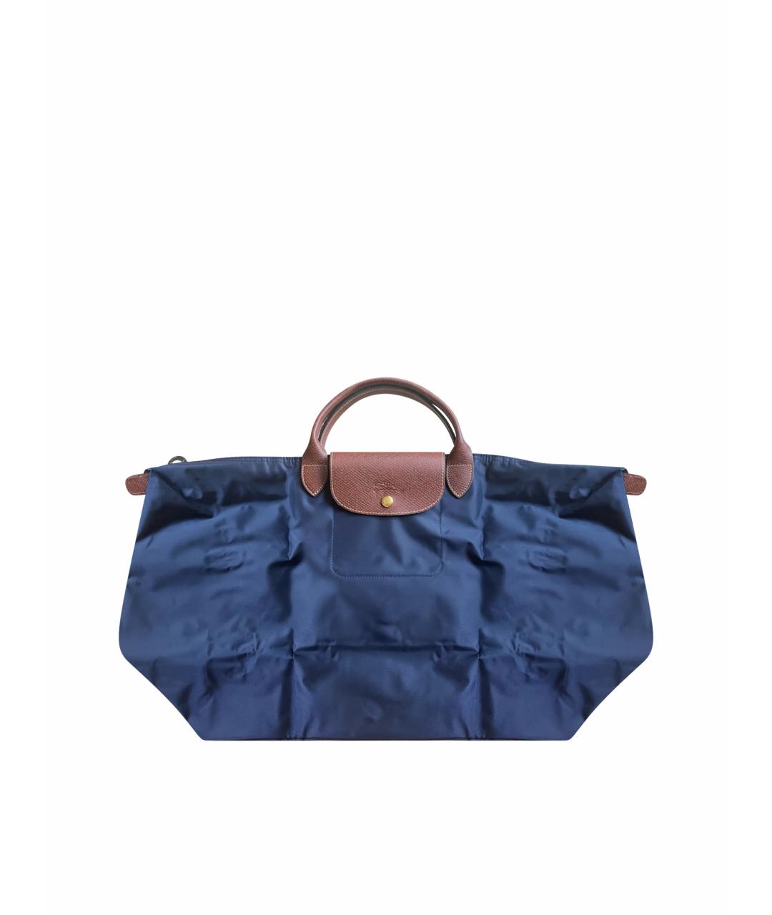 LONGCHAMP Темно-синяя тканевая дорожная/спортивная сумка, фото 1