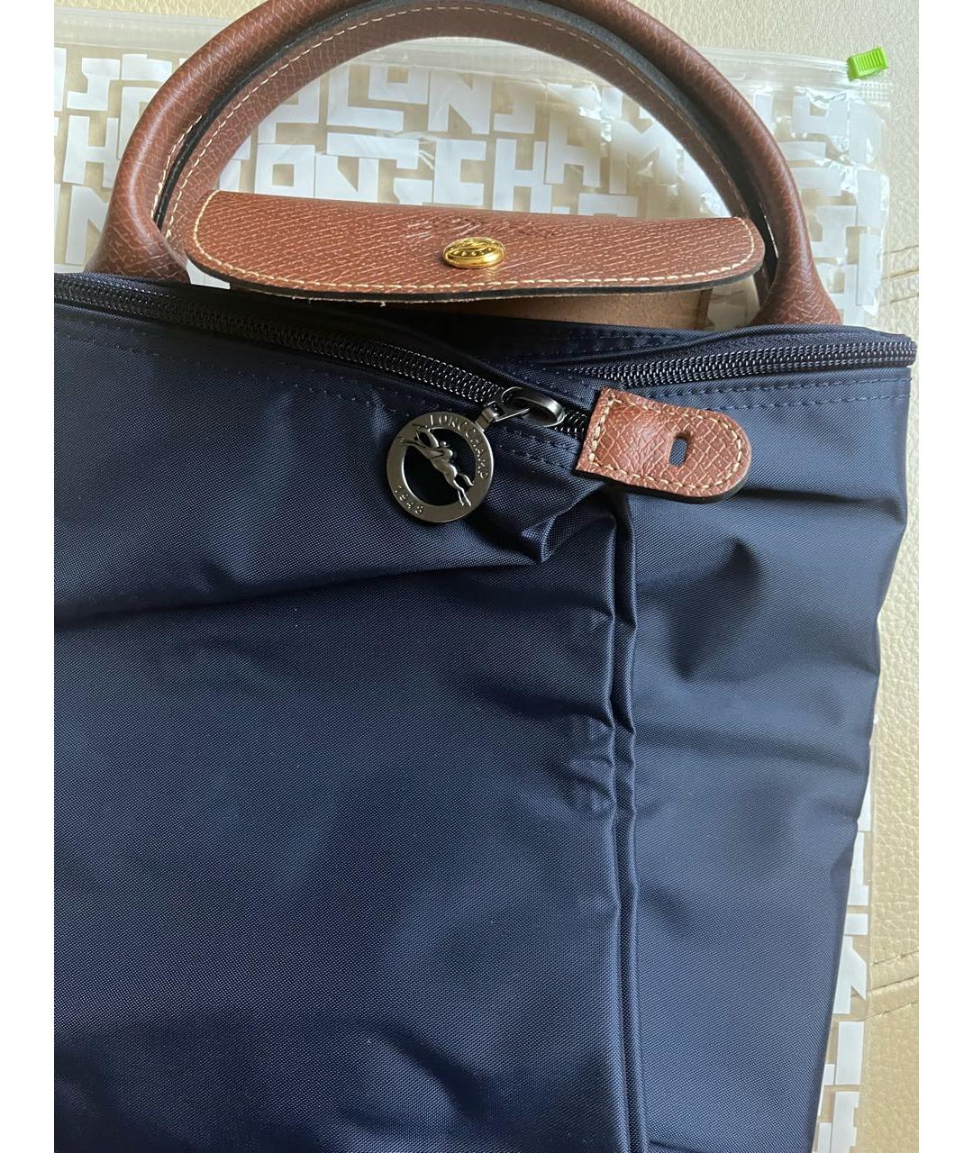 LONGCHAMP Темно-синяя тканевая дорожная/спортивная сумка, фото 2