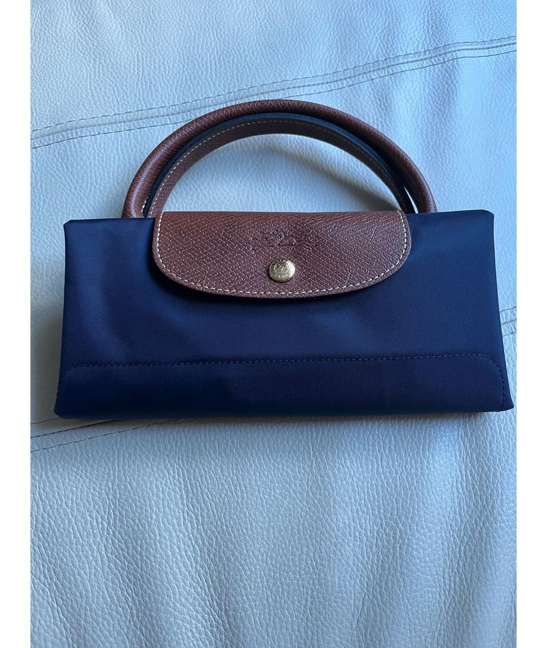 LONGCHAMP Темно-синяя тканевая дорожная/спортивная сумка, фото 5