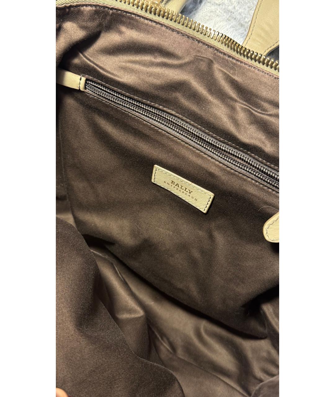 BALLY Серая кожаная сумка тоут, фото 2