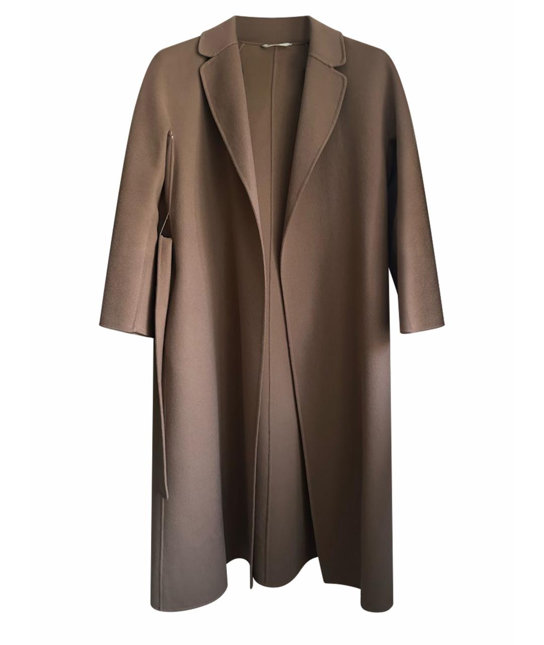'S MAX MARA Коричневое шерстяное пальто, фото 1