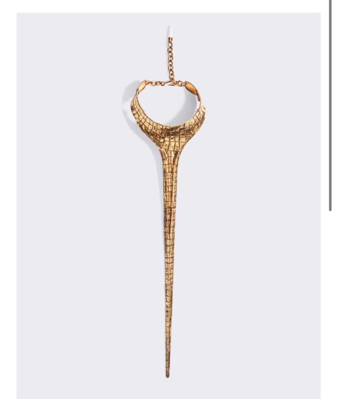 SCHIAPARELLI Желтое латунное колье, фото 4