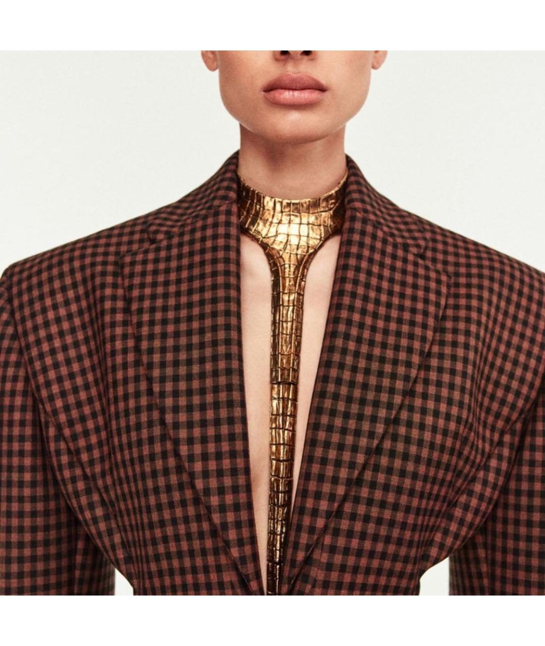 SCHIAPARELLI Желтое латунное колье, фото 2