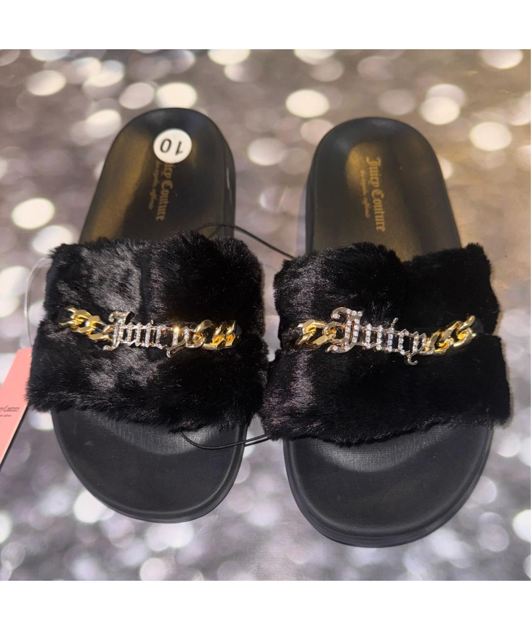 JUICY COUTURE Черные шлепанцы, фото 2