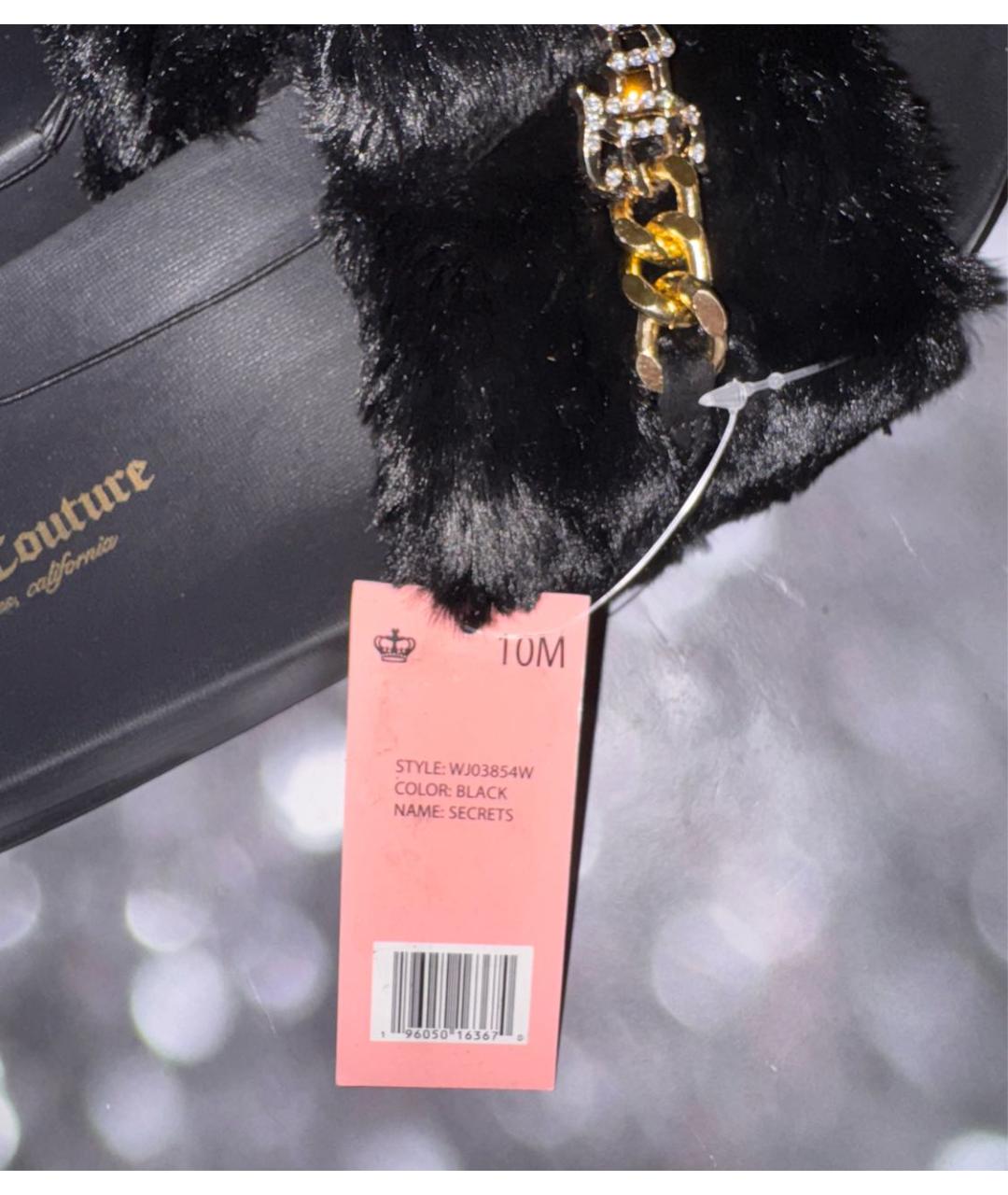 JUICY COUTURE Черные шлепанцы, фото 7