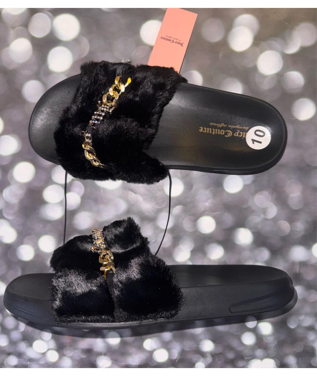 JUICY COUTURE Черные шлепанцы, фото 9