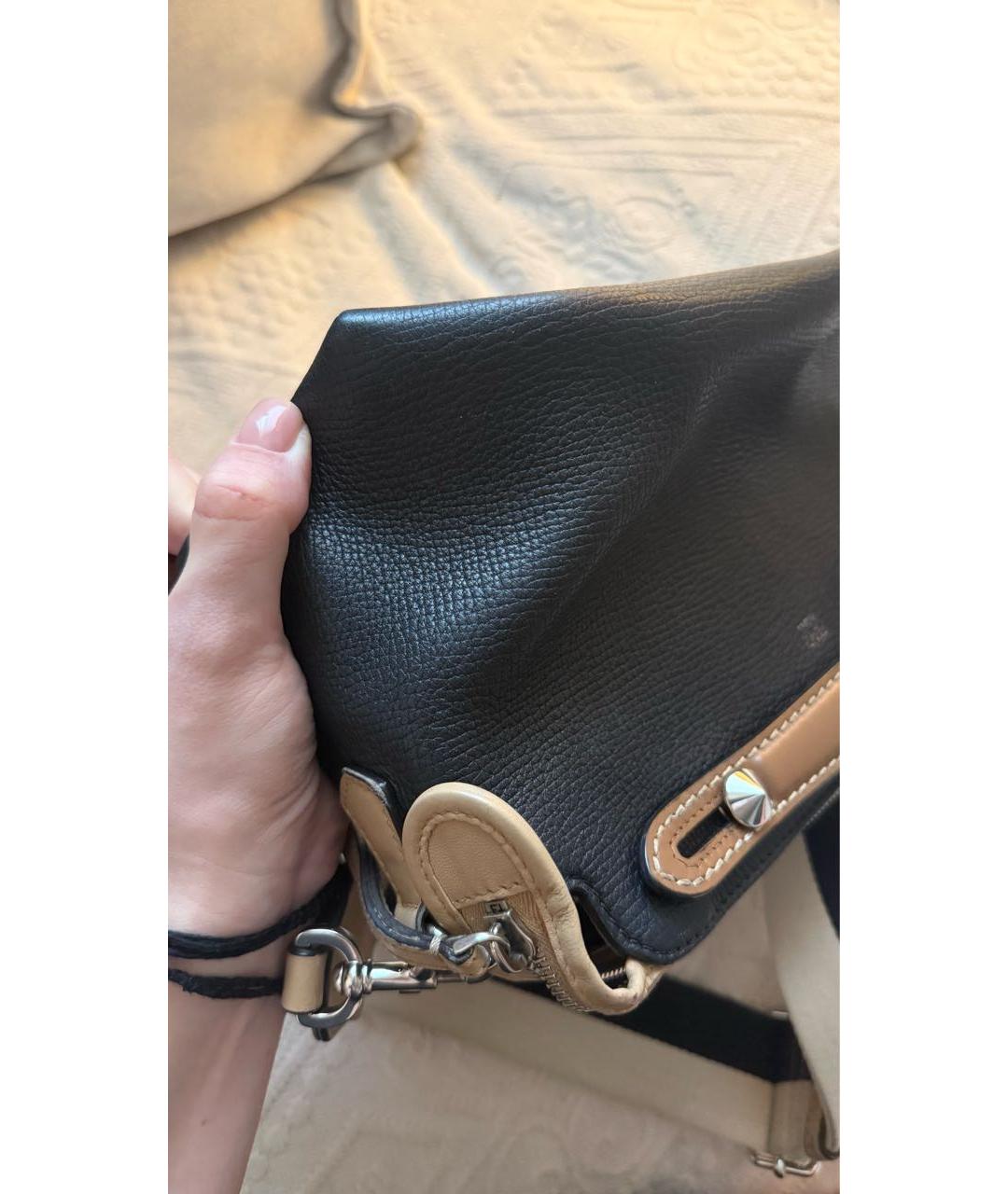 FENDI Черная кожаная сумка через плечо, фото 2