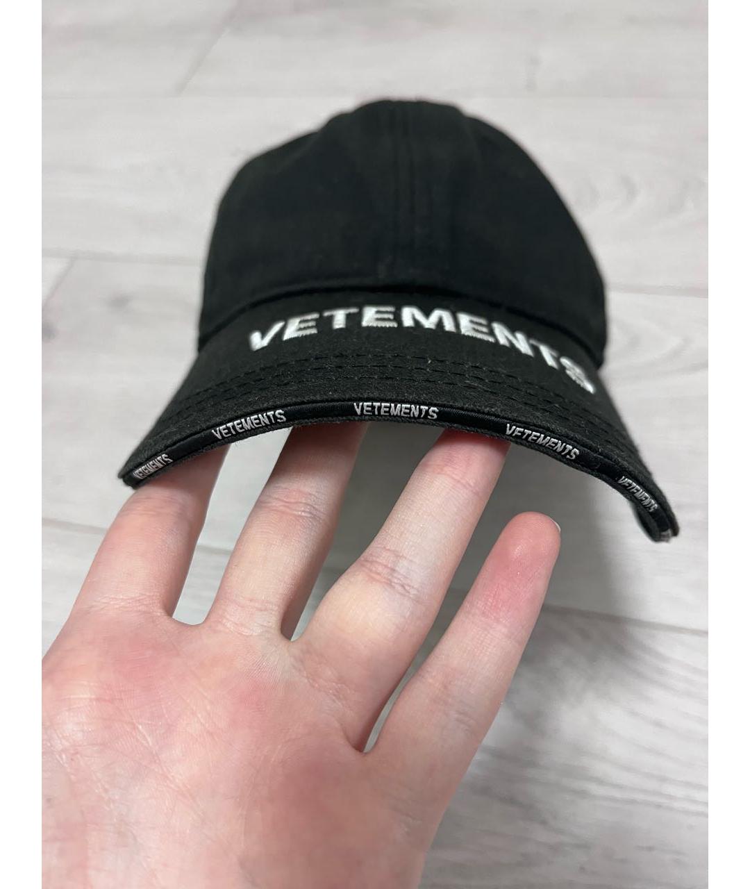 VETEMENTS Черная кепка, фото 2