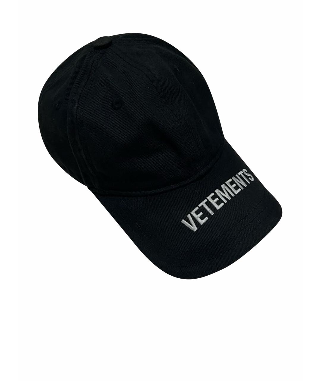 VETEMENTS Черная кепка, фото 1